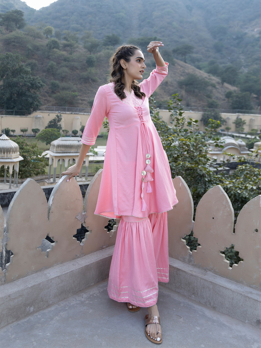 Kavya Pink Sharara Set – Ragavi